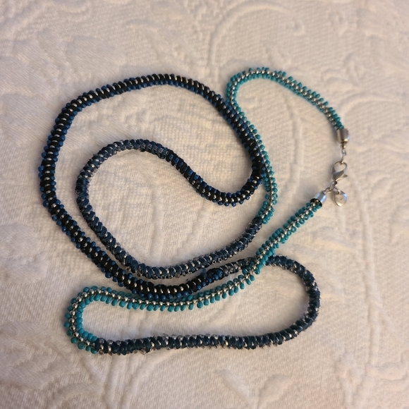 ⭐️40% Off⭐️ Loft Long Blue Beaded Ball Chain Necklace - Picture 10 of 10